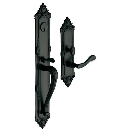 Baldwin Double Cylinder Handlesets Satin Black 6950.190.LDBL